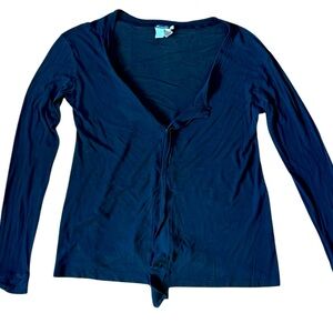 Black gauze cardigan